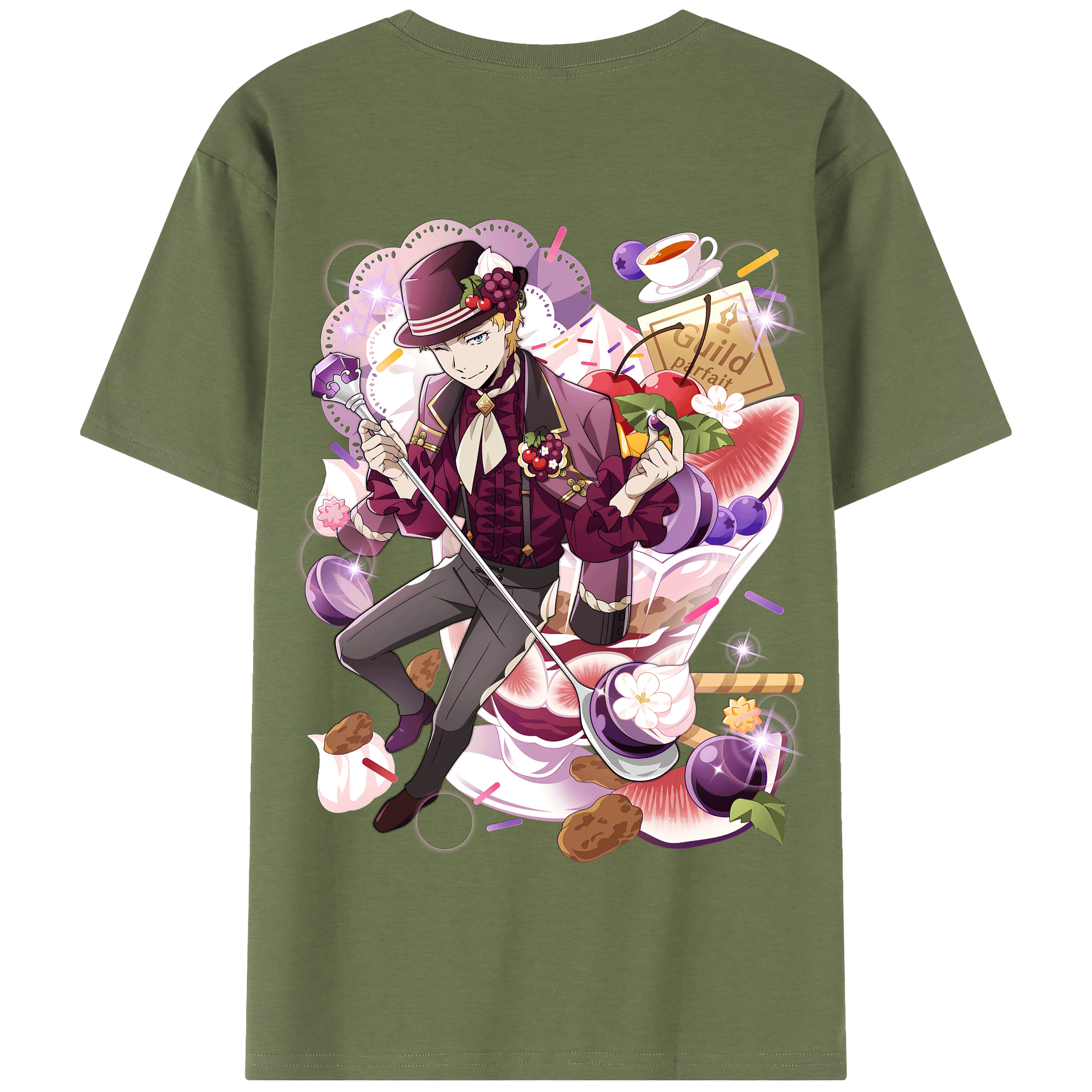 （画像用） 文豪ストレイドッグス Bungo Stray Dogs 綿100％半袖Tシャツ（背面プリント）